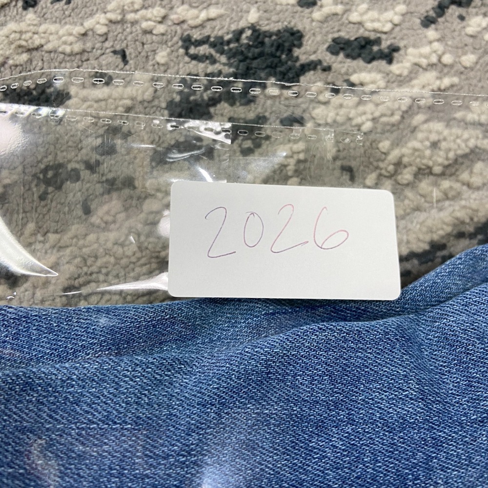 Y2K Indigo Rein Bootcut Flared Jeans Sz 1/24 Blue Whiskering Denim Distressed - Picture 7 of 7